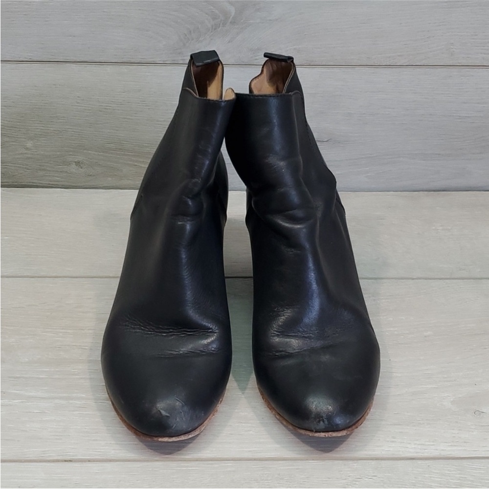 Black Leather Ankle Boots - Picture 2 of 11